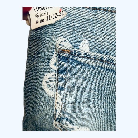 Tinseltown Blue Butterfly Ankle Jeans Size 11/12 - Picture 8 of 10